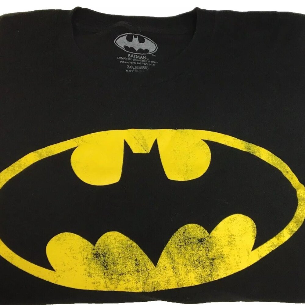 Batman T-shirt Black Licensed DC Comics Size 3XL - Vintage Authentic Batman Lic.
